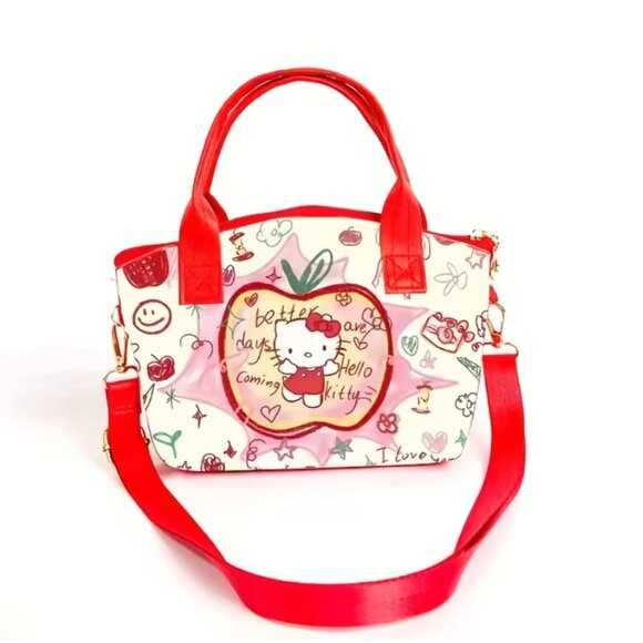 Hello Kitty Handbags - Hello Kitty Apple Handbag Crossbody Purse Cute Cartoon Shoulder Bag Women Girls